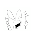 止まらないウサギ（個別スタンプ：8）
