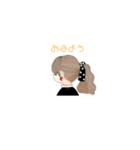 ロングなあの子（個別スタンプ：3）