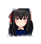 黒髪ちゃんのスタンプ（個別スタンプ：5）