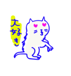 ふわぽよ猫（個別スタンプ：4）