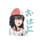 赤白帽子の山田さん（非公式）（個別スタンプ：1）