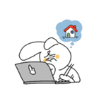 大丈夫 短い ウサギ（個別スタンプ：15）