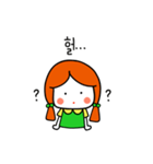 可愛らしい赤毛の少女（個別スタンプ：10）