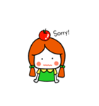 可愛らしい赤毛の少女（個別スタンプ：21）