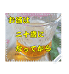 【100文字迄】ビール☆家飲み（個別スタンプ：17）