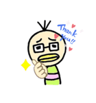 イモムシの三本毛さん①（個別スタンプ：9）