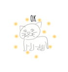 便利なかわいい猫の英語スタンプ（個別スタンプ：1）