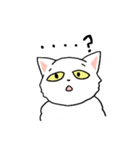 しんどい白猫（個別スタンプ：1）