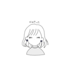 まあるいピアスの女の子（個別スタンプ：3）