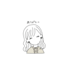まあるいピアスの女の子（個別スタンプ：4）