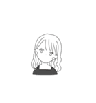 まあるいピアスの女の子（個別スタンプ：6）