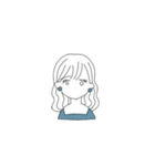 まあるいピアスの女の子（個別スタンプ：8）