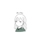 まあるいピアスの女の子（個別スタンプ：9）