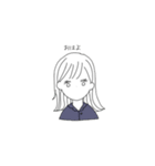 まあるいピアスの女の子（個別スタンプ：11）