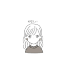 まあるいピアスの女の子（個別スタンプ：14）