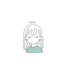 まあるいピアスの女の子（個別スタンプ：21）