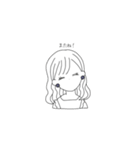 まあるいピアスの女の子（個別スタンプ：22）