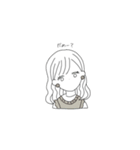 まあるいピアスの女の子（個別スタンプ：24）