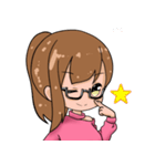 ポニテ女子スタンプ（個別スタンプ：10）