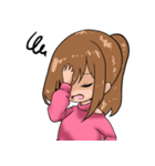 ポニテ女子スタンプ（個別スタンプ：12）