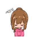 ポニテ女子スタンプ（個別スタンプ：20）
