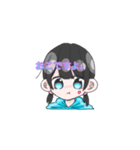 顔に気持ちがでてる女の子（個別スタンプ：3）