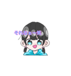 顔に気持ちがでてる女の子（個別スタンプ：9）