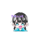 顔に気持ちがでてる女の子（個別スタンプ：14）