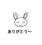 ハートちゃんとうさぎ 頭だけ（個別スタンプ：1）