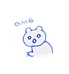 青くゆるいどうぶつたち2（個別スタンプ：5）