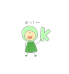 色鉛筆の落書きの子。（個別スタンプ：5）