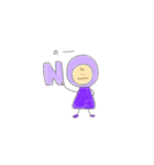 色鉛筆の落書きの子。（個別スタンプ：6）