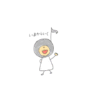 色鉛筆の落書きの子。（個別スタンプ：7）