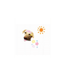 ラブラドールレトリバー＆うさぎのスタンプ（個別スタンプ：14）
