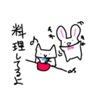 のんきなねことうさぎ（個別スタンプ：12）