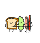 食パンさん、時々ナカマたち（個別スタンプ：3）