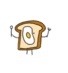 食パンさん、時々ナカマたち（個別スタンプ：22）