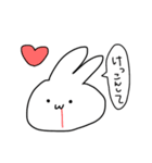 吐血うさぎさん（個別スタンプ：3）