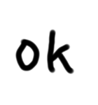 シンプル手書き英語（個別スタンプ：1）