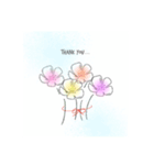 女の子のためのお花のスタンプ（個別スタンプ：4）