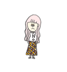 ピンクちゃんの敬語（個別スタンプ：1）