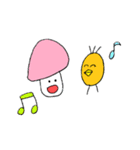 てるてる坊主とネコとキノコとトリ。（個別スタンプ：31）