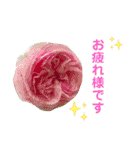 お花好き！ 大人 中高年向けのデカ文字（個別スタンプ：3）
