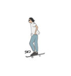 スケボーboy（個別スタンプ：5）