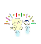 仲良しな猫とペンギン（個別スタンプ：4）