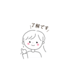 優しいおんなのこ（個別スタンプ：5）