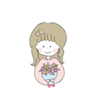 ほんわか、ゆるかわの女の子スタンプ（個別スタンプ：4）