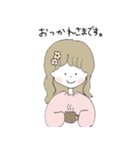 ほんわか、ゆるかわの女の子スタンプ（個別スタンプ：6）
