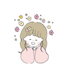 ほんわか、ゆるかわの女の子スタンプ（個別スタンプ：9）