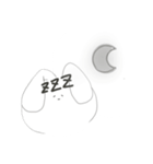 顔に文字が埋め込まれたうさぎ（個別スタンプ：8）